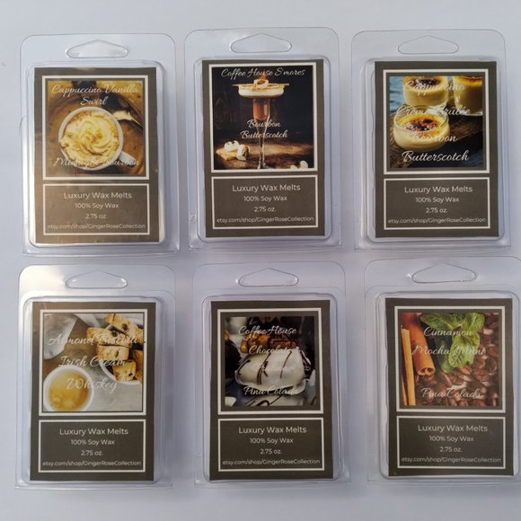 Christmas Holiday Coffee Cocktail Wax Melts Gift Set of 6 - Picture 8 of 8